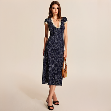 Janette - Stilvolles Kleid mit Spitzenelementen