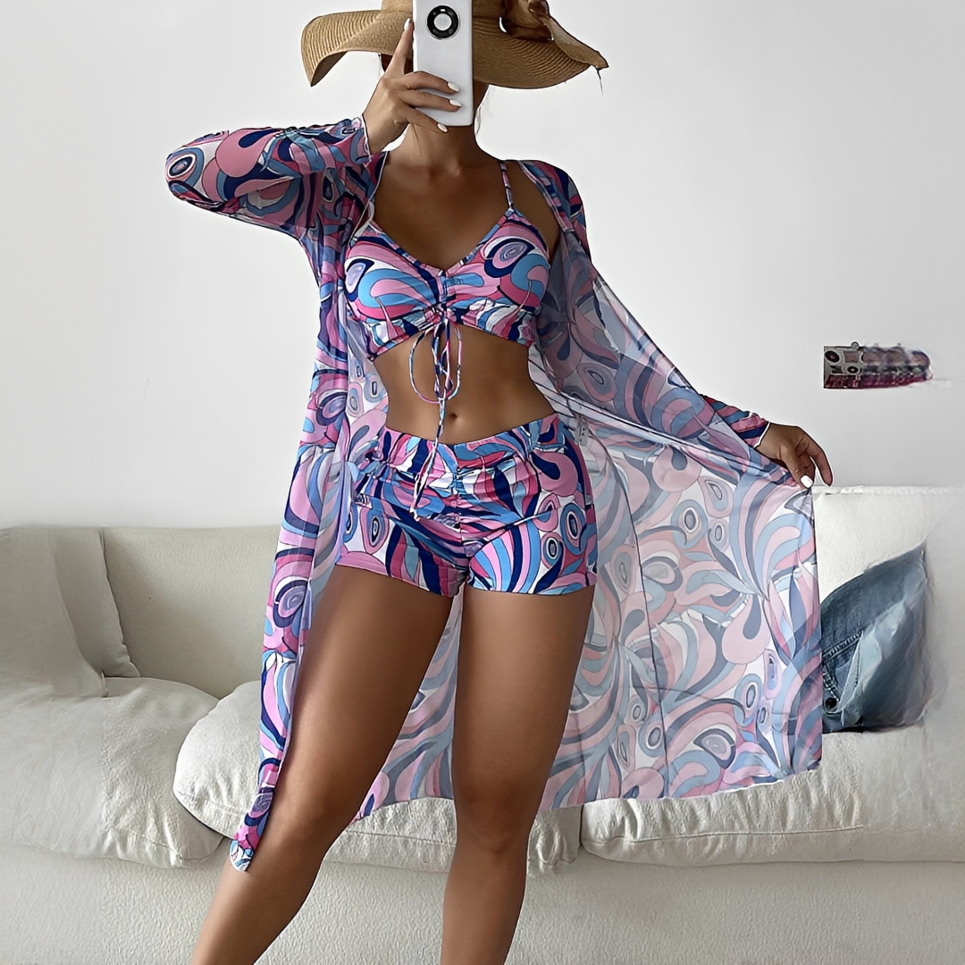 Elza - Stilvolles dreiteiliges Bikini-Set