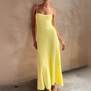 Pheobie - Stilvolles Midikleid mit Falten