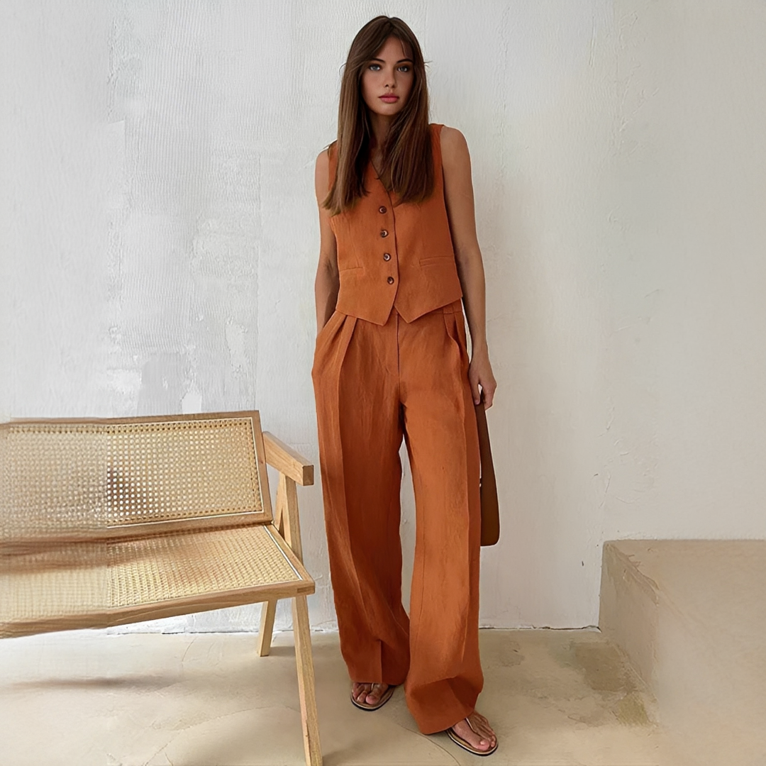 Eunise - Elegantes Outfit-Set mit Oberteil und Hose
