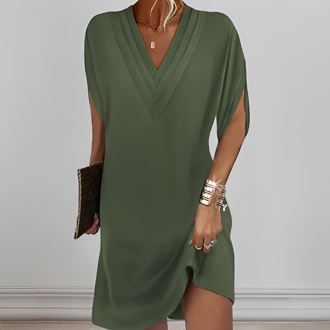 Jazlynn - Kleid mit Falten und lockeren Ärmeln