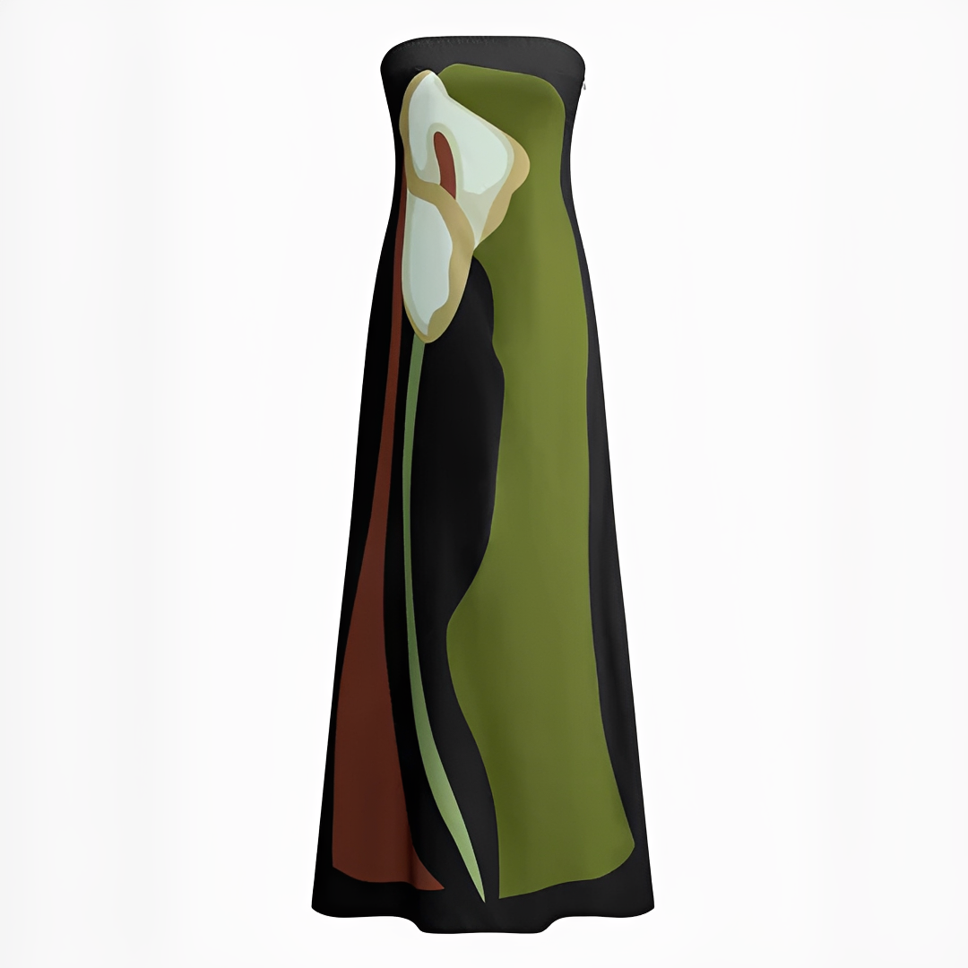 Delaney - Elegantes Kleid mit Blumendesign und Tube-Top