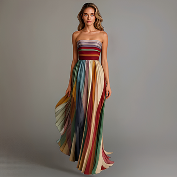 Gracelyn - Stilvolles Tube-Top-Maxikleid