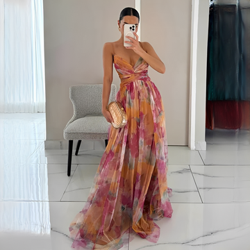 Darrisha - Elegantes Maxikleid mit Überkreuz-Bund