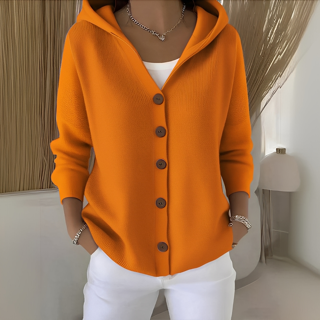 Orianne - Damen-Cardigan mit langen Baumwollärmeln