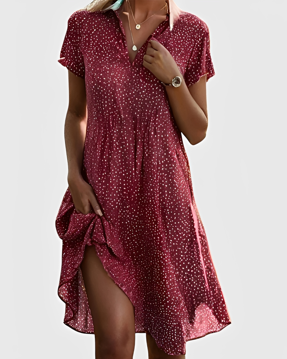 Vivella - Stilvolles Midikleid mit V-Ausschnitt