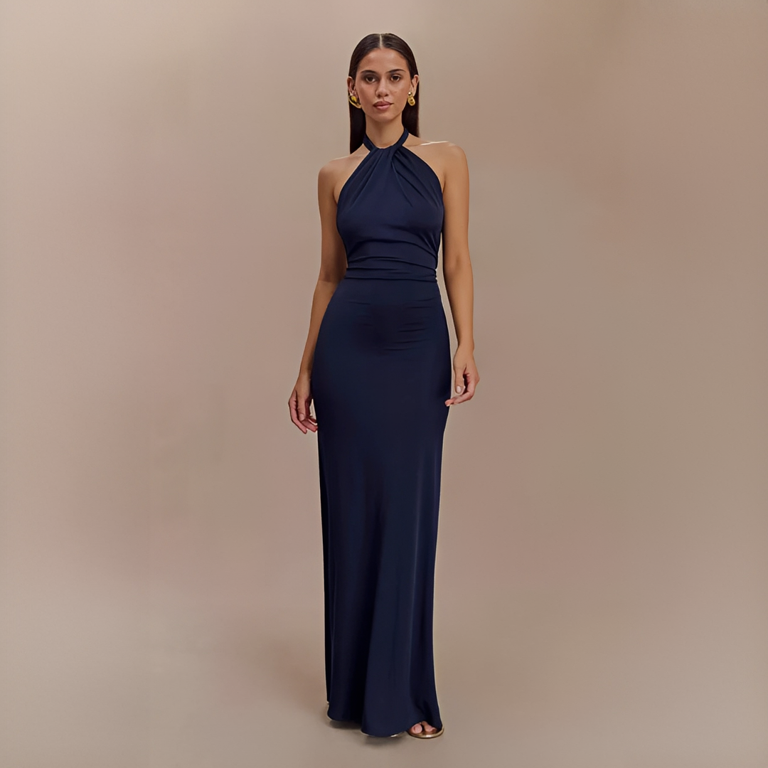 Jianna - Stilvolles Neckholder-Maxikleid