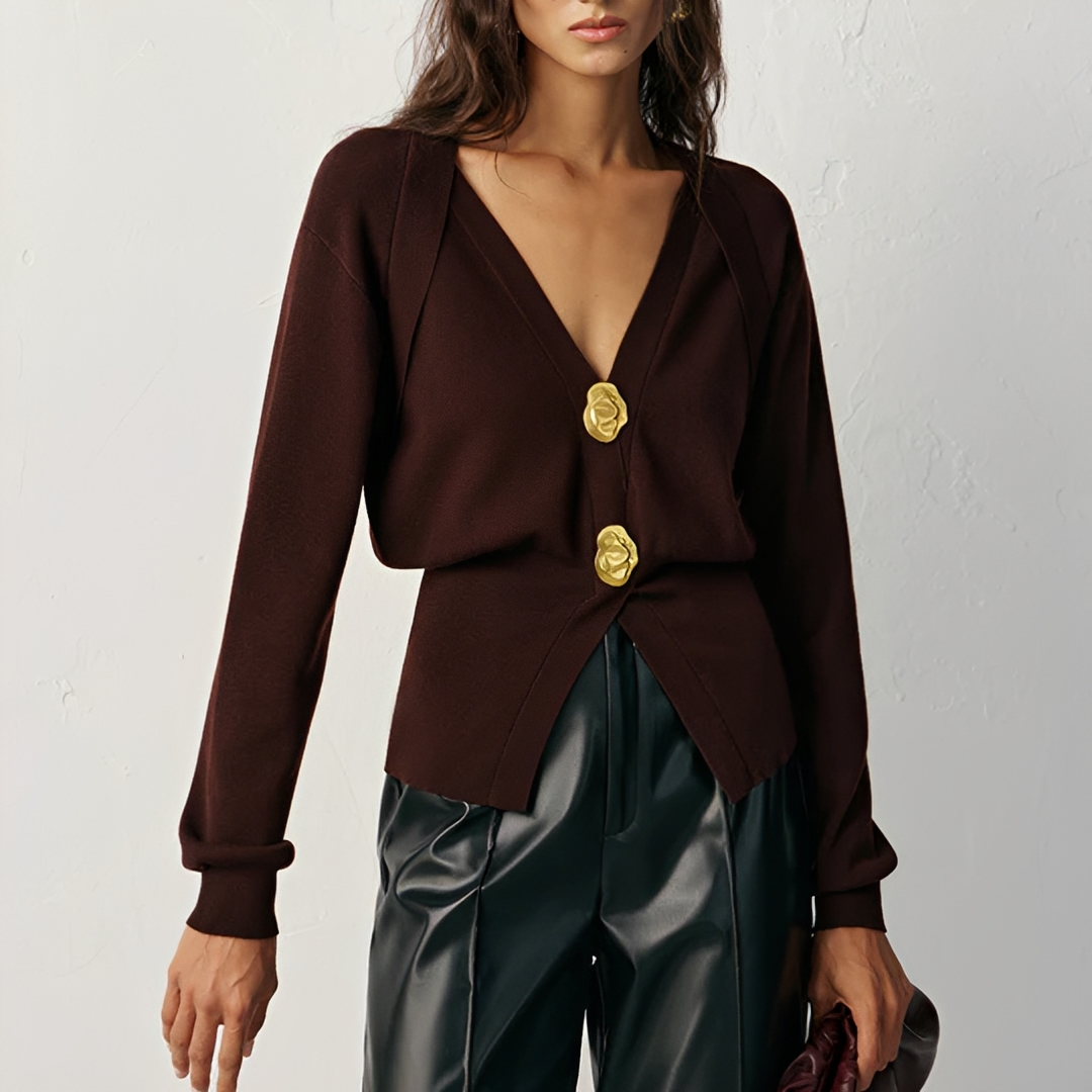 Kisha - Schicke Jacke mit V-Ausschnitt
