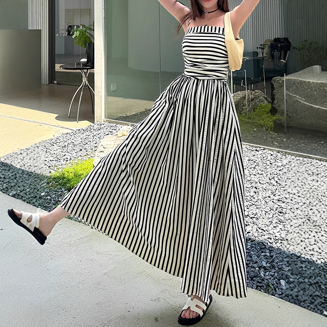 Cindy - Schickes Maxikleid mit Streifen