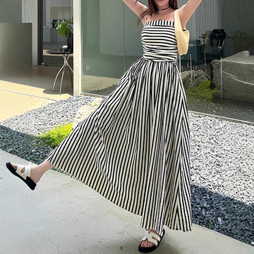 Cindy - Schickes Maxikleid mit Streifen