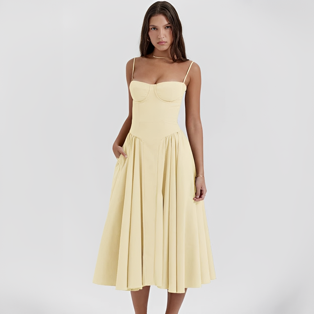 Michaela - Elegantes und stilvolles Kleid in Midi-Länge