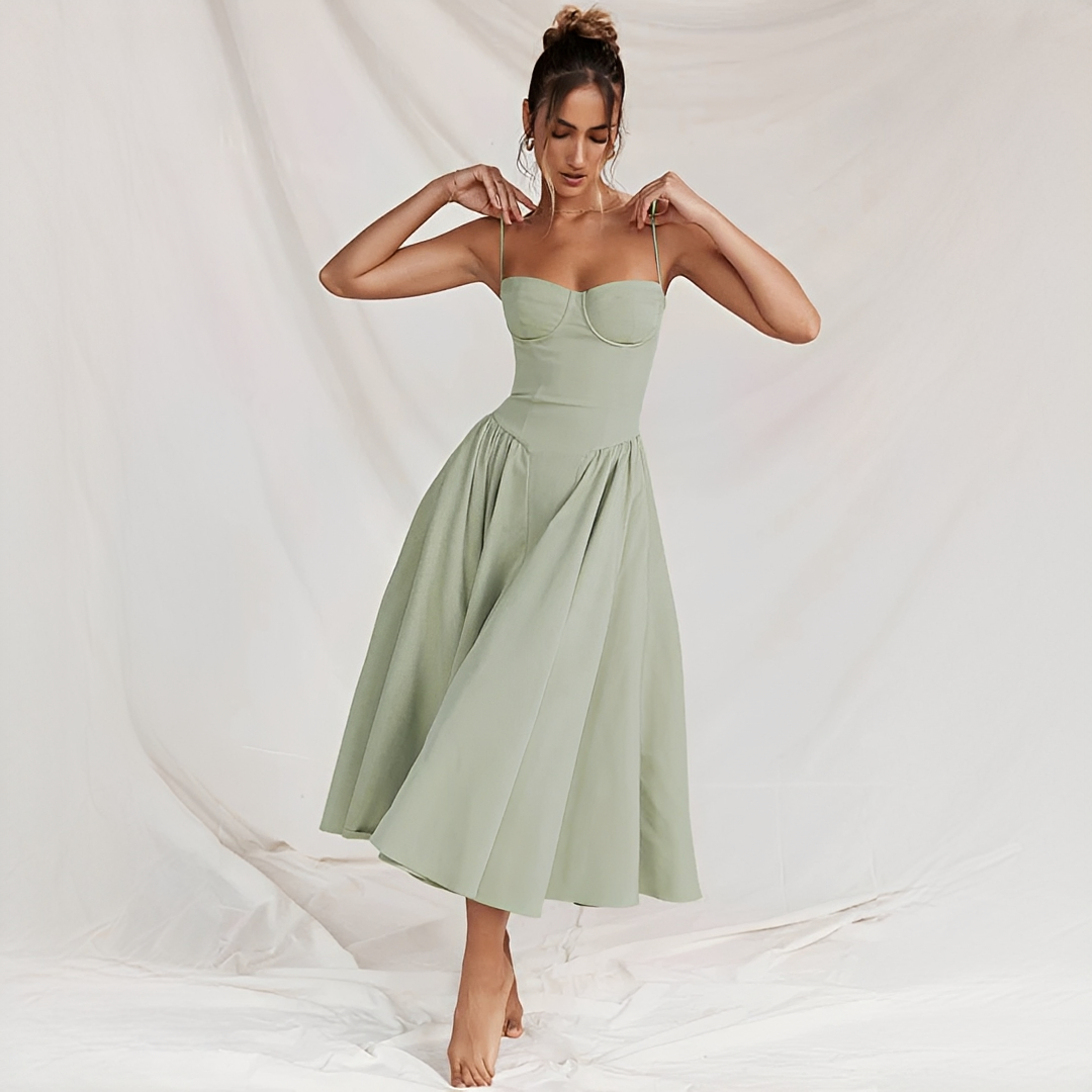 Michaela - Elegantes und stilvolles Kleid in Midi-Länge