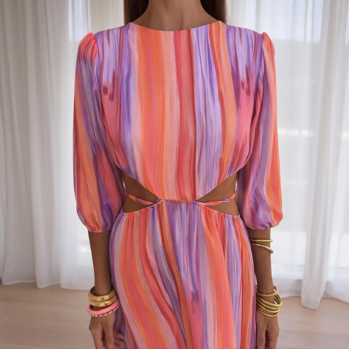 Anja - Stilvolles Kleid mit offenem Rücken