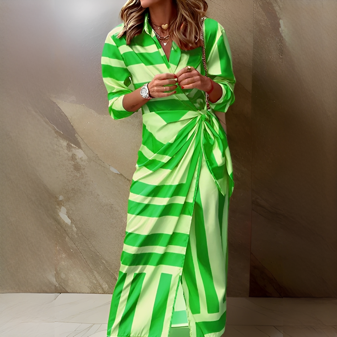 Emily - Anmutiges und Schickes Gestreiftes Kleid