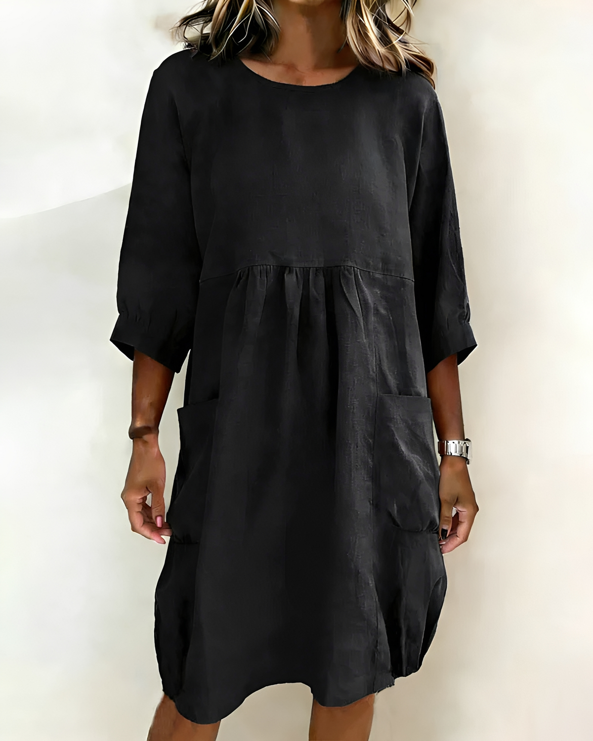 Shadia - Komfortables und Entspanntes Midikleid