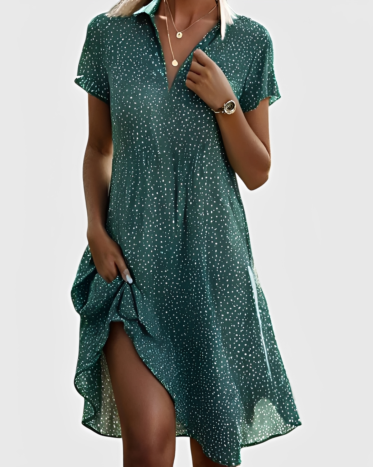 Vivella - Stilvolles Midikleid mit V-Ausschnitt