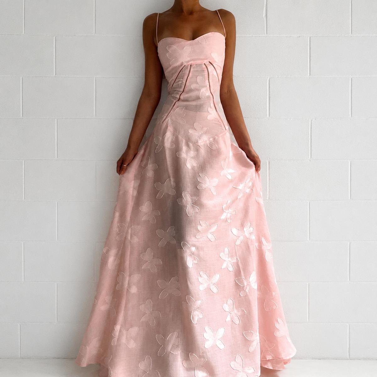 Sandra - Stilvolles Enganliegendes Maxikleid