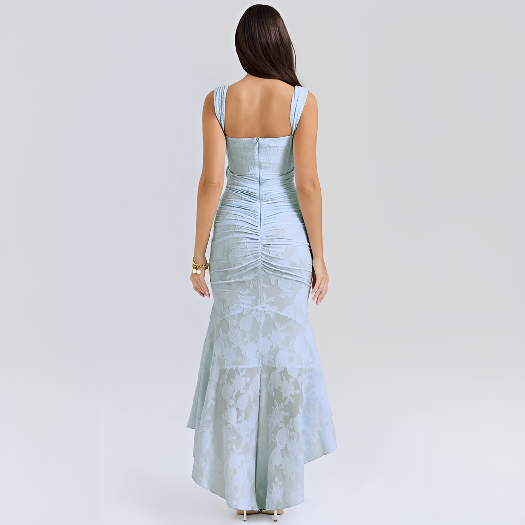 Cynthia - Stilvolles Midikleid zum Wickeln mit Gürtel