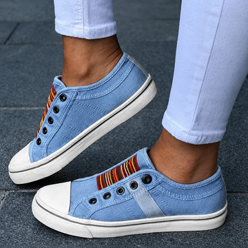 Jorrie - Klassische elastische Schuhe aus Segeltuch