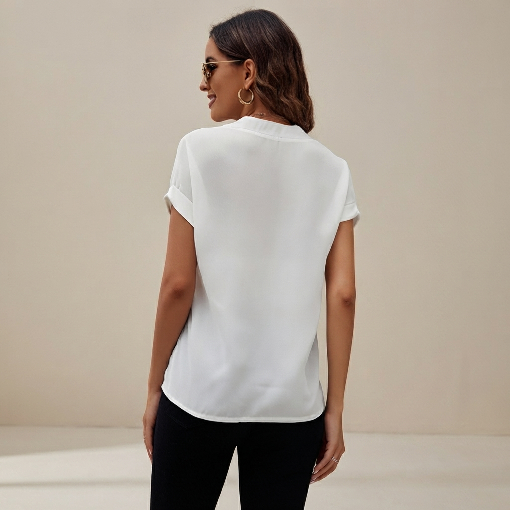 Anissa - Weit geschnittene Bluse mit V-Ausschnitt
