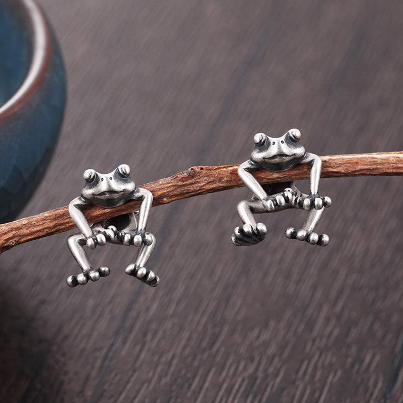Bezaubernder Schwimmender Frosch - Mini-Frosch-Ohrringe