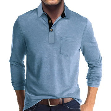 Marty - Lässiges Langarm-Poloshirt für Herren