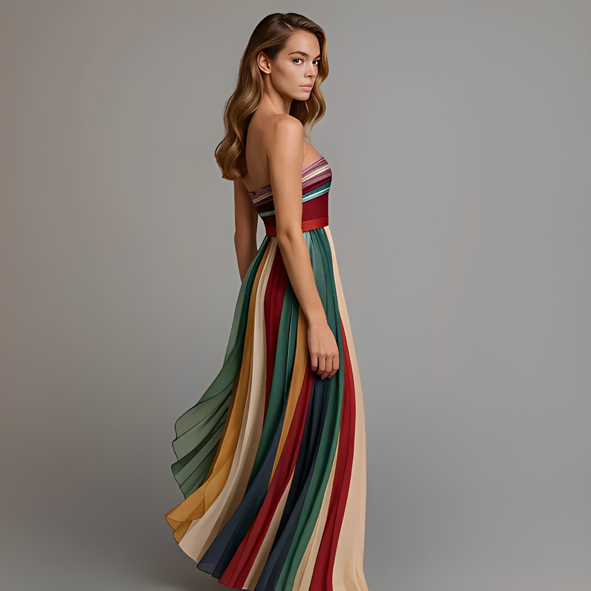 Gracelyn - Stilvolles Tube-Top-Maxikleid