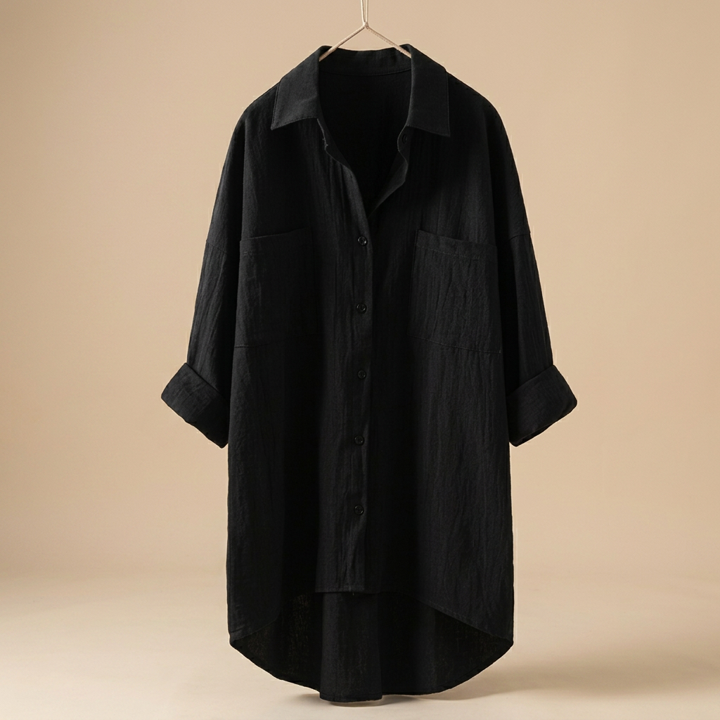 Jacient - Locker geschnittenes Button-Down-Oberteil