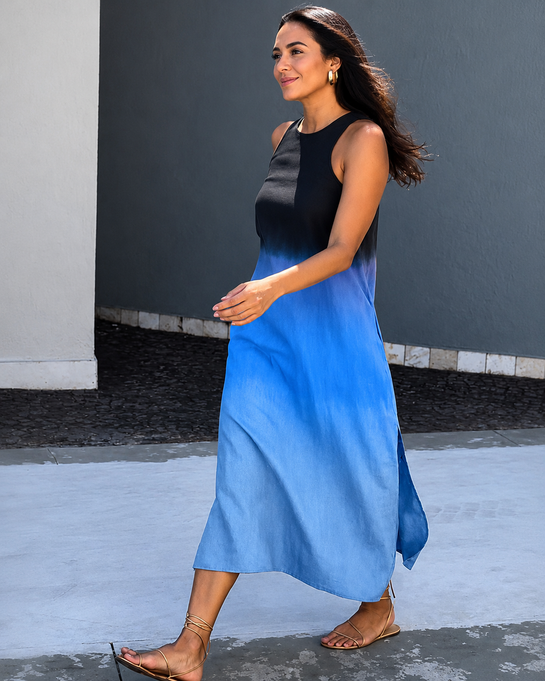 Matilde - Elegantes Midikleid ohne Ärmel