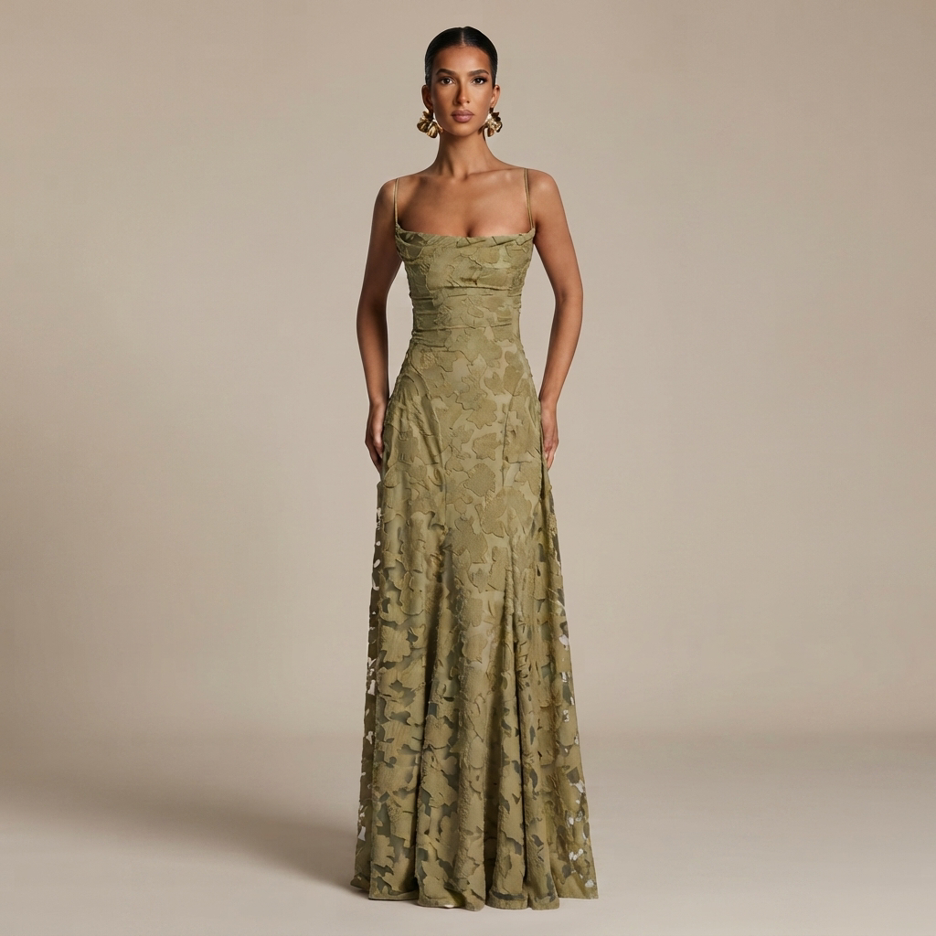 Helena - Elegantes Maxikleid mit offenem Rücken