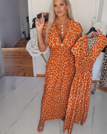 Dyshelle - Schickes Boho-Kleid mit V-Ausschnitt
