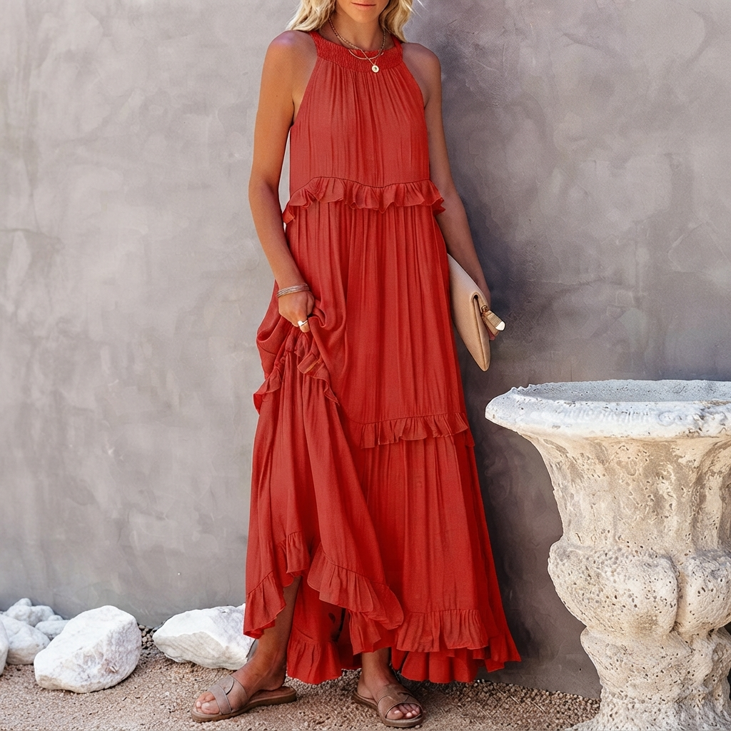 Vessa - Schickes Stufen-Maxikleid