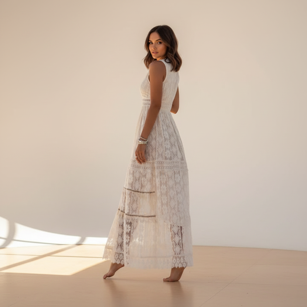 Barbarra - Schickes Kleid mit erhöhter Taille