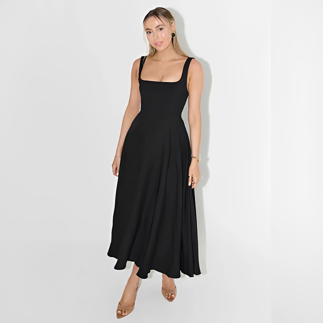 Yarabelle - Elegantes Midi-Kleid mit Trägern