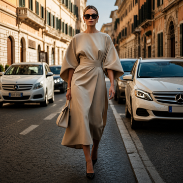 Sonia - Stilvolles Kleid mit Fledermausärmeln