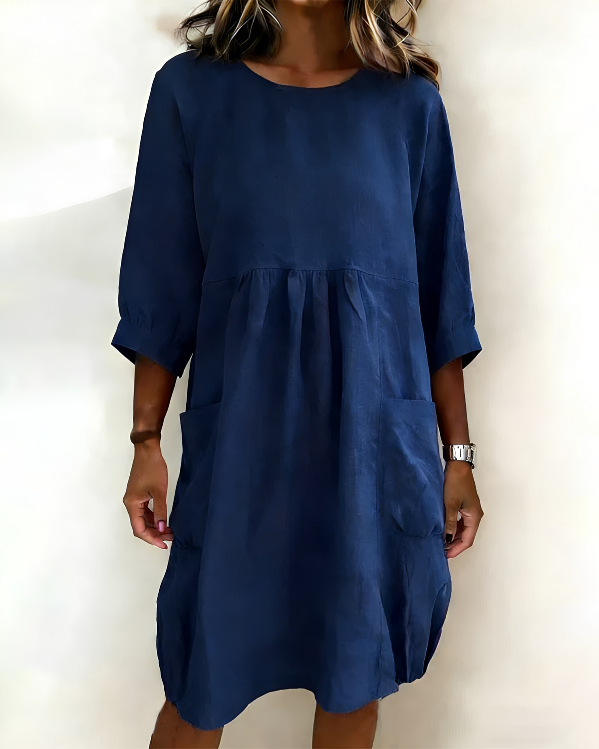 Shadia - Komfortables und Entspanntes Midikleid