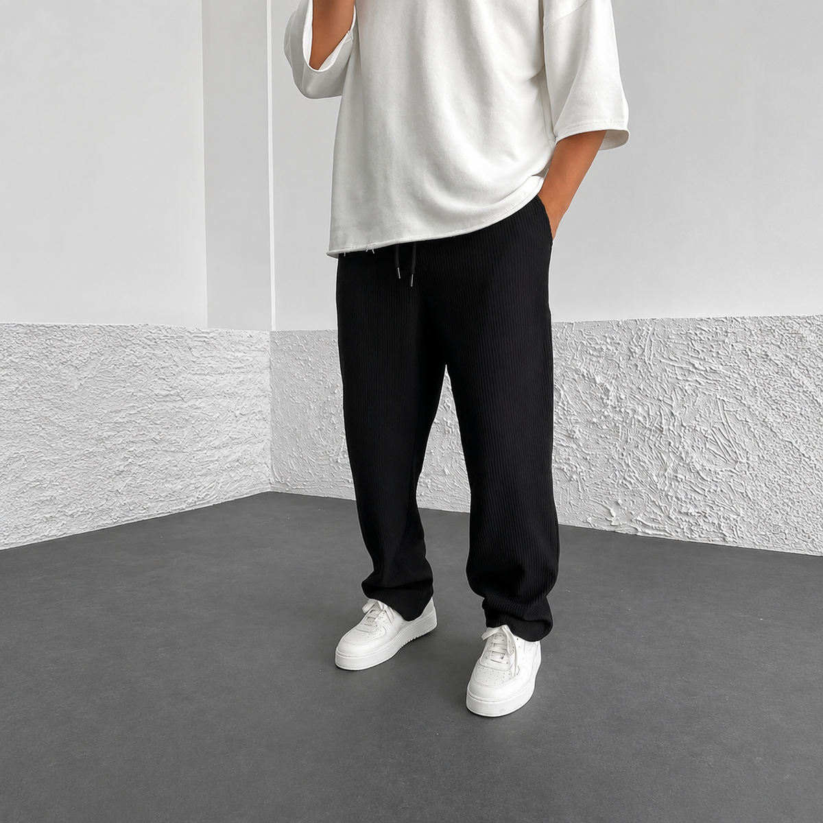 Zeke - Locker sitzende Hose mit Kordelzug