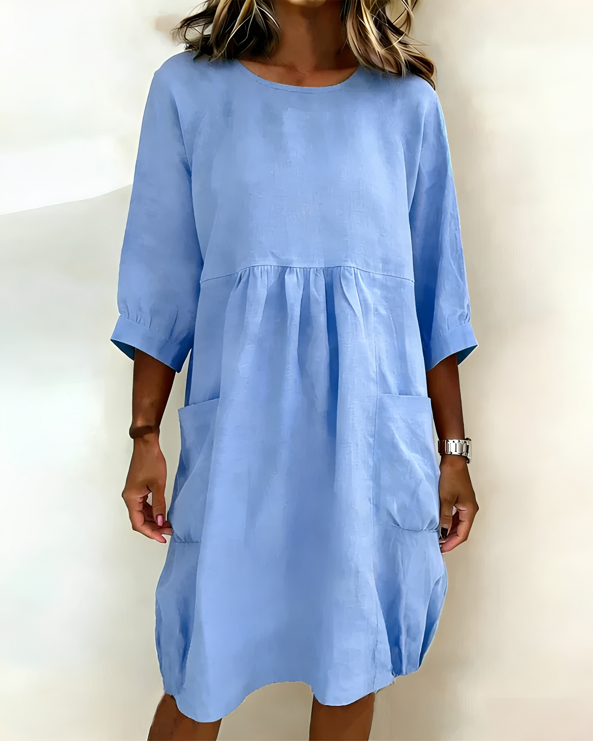 Shadia - Komfortables und Entspanntes Midikleid