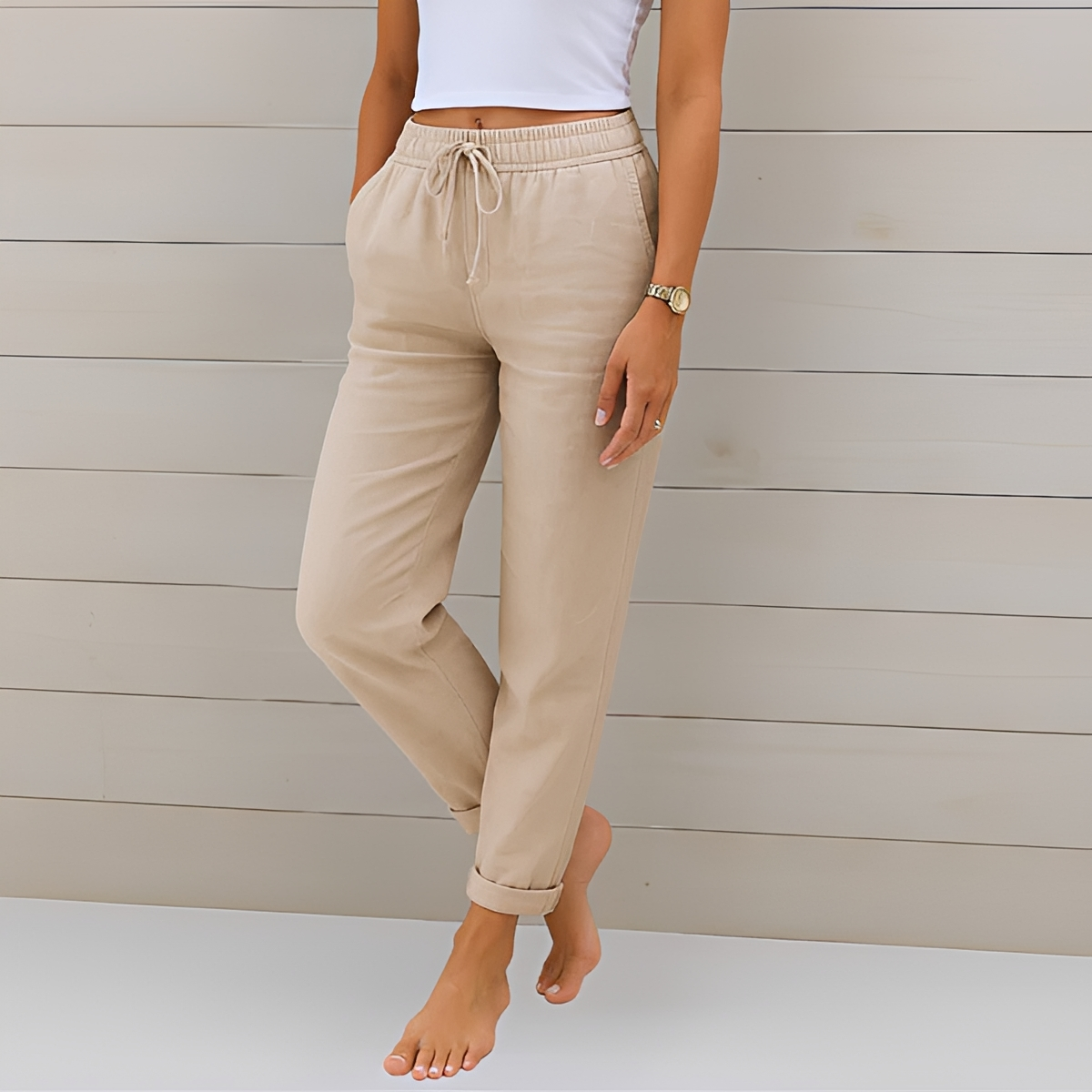 Audrey - Bequeme Hosen mit Schnur