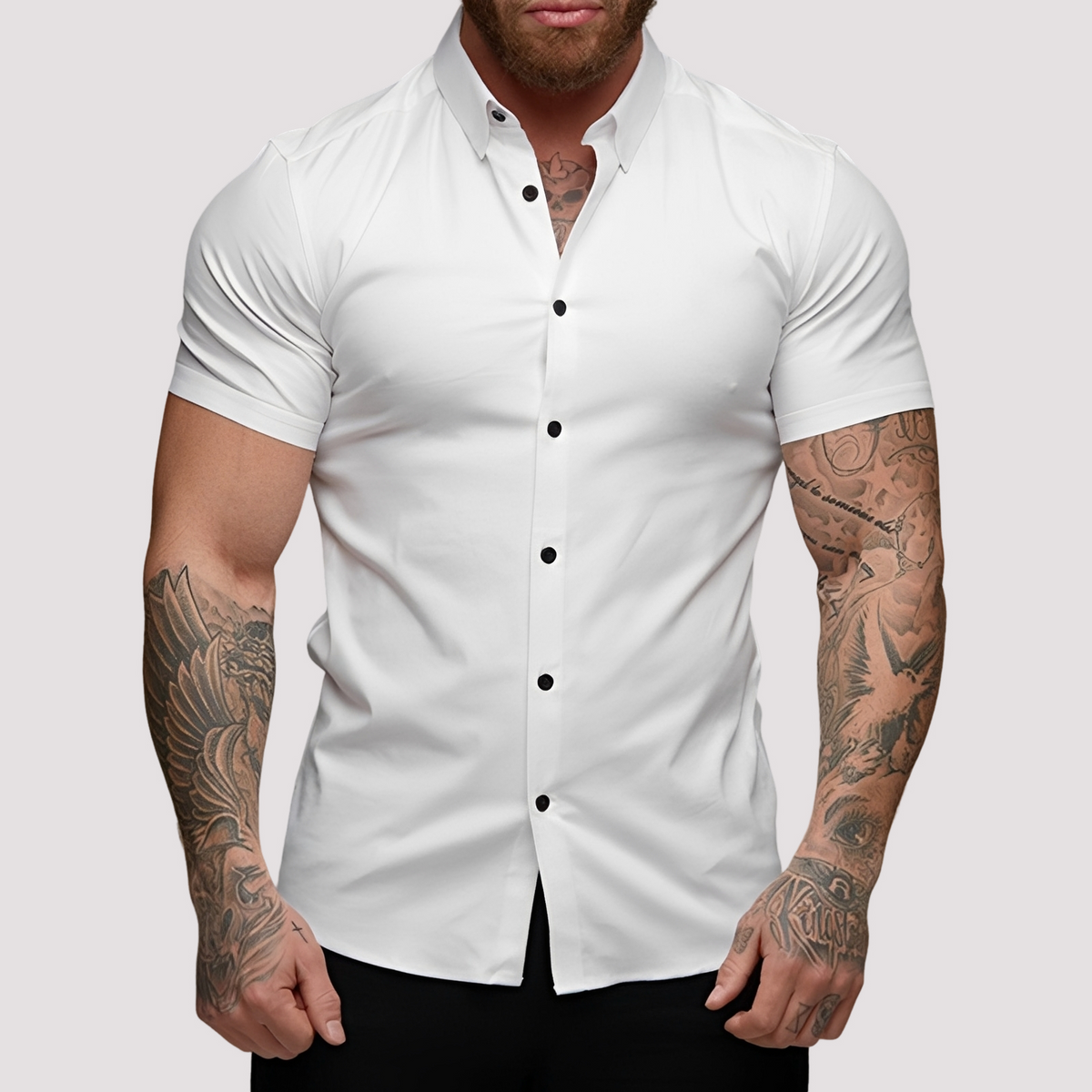 Oscar - Slim-Fit Kurzarm-Herrenhemd