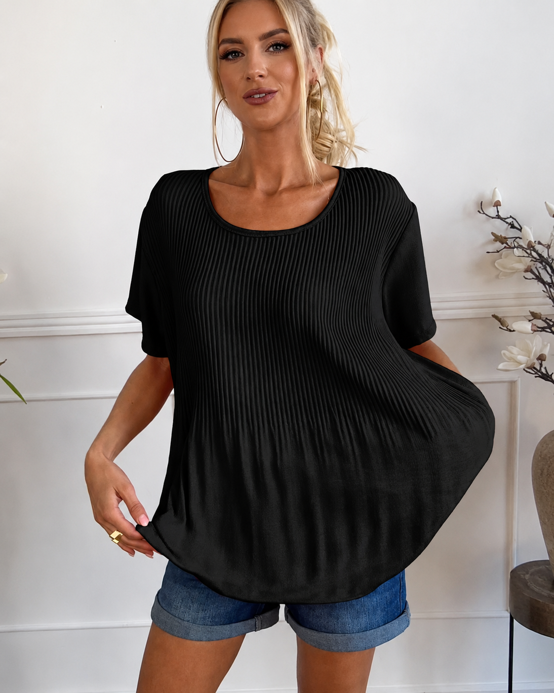 Rainelda - Stilvolle Bluse mit Falten