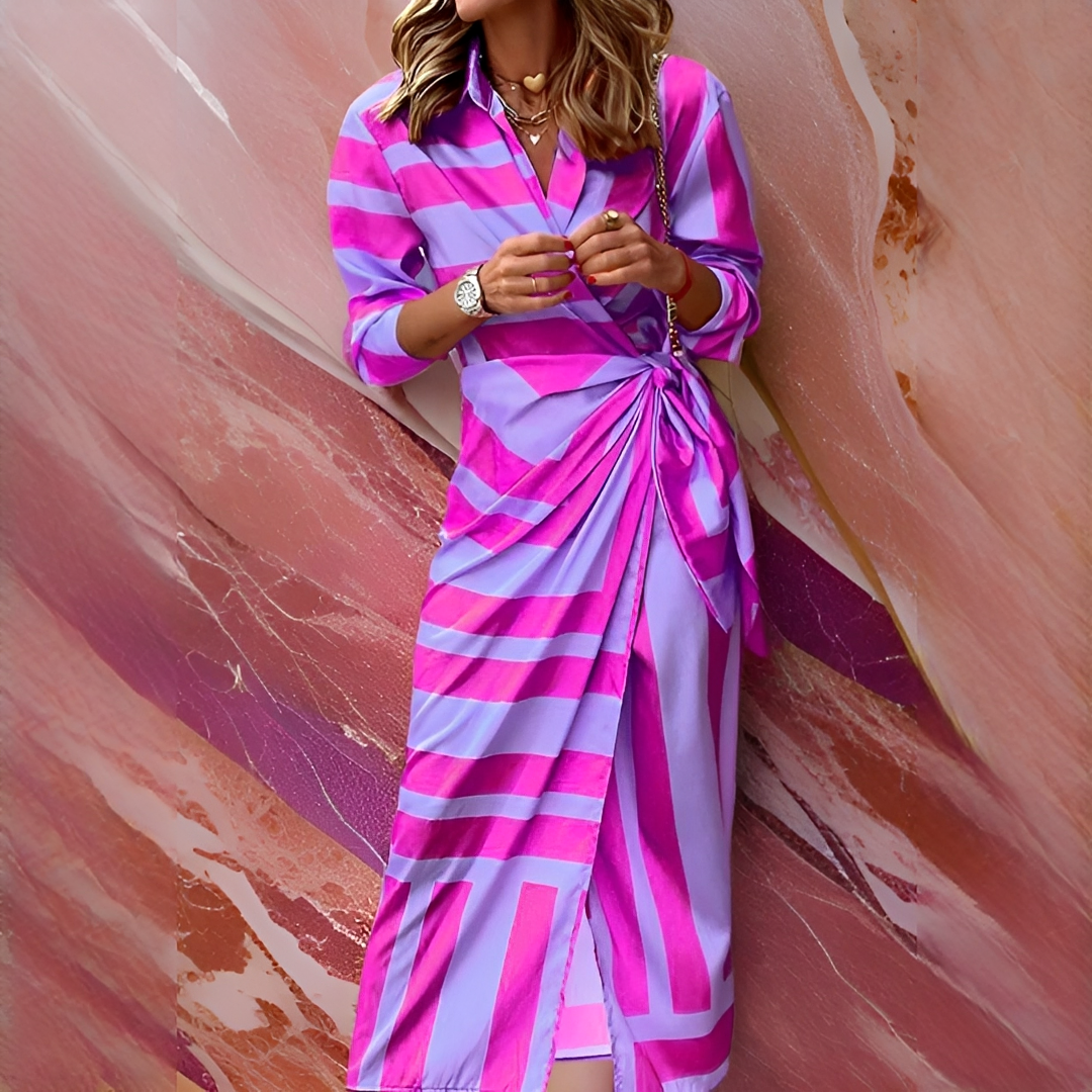 Emily - Anmutiges und Schickes Gestreiftes Kleid