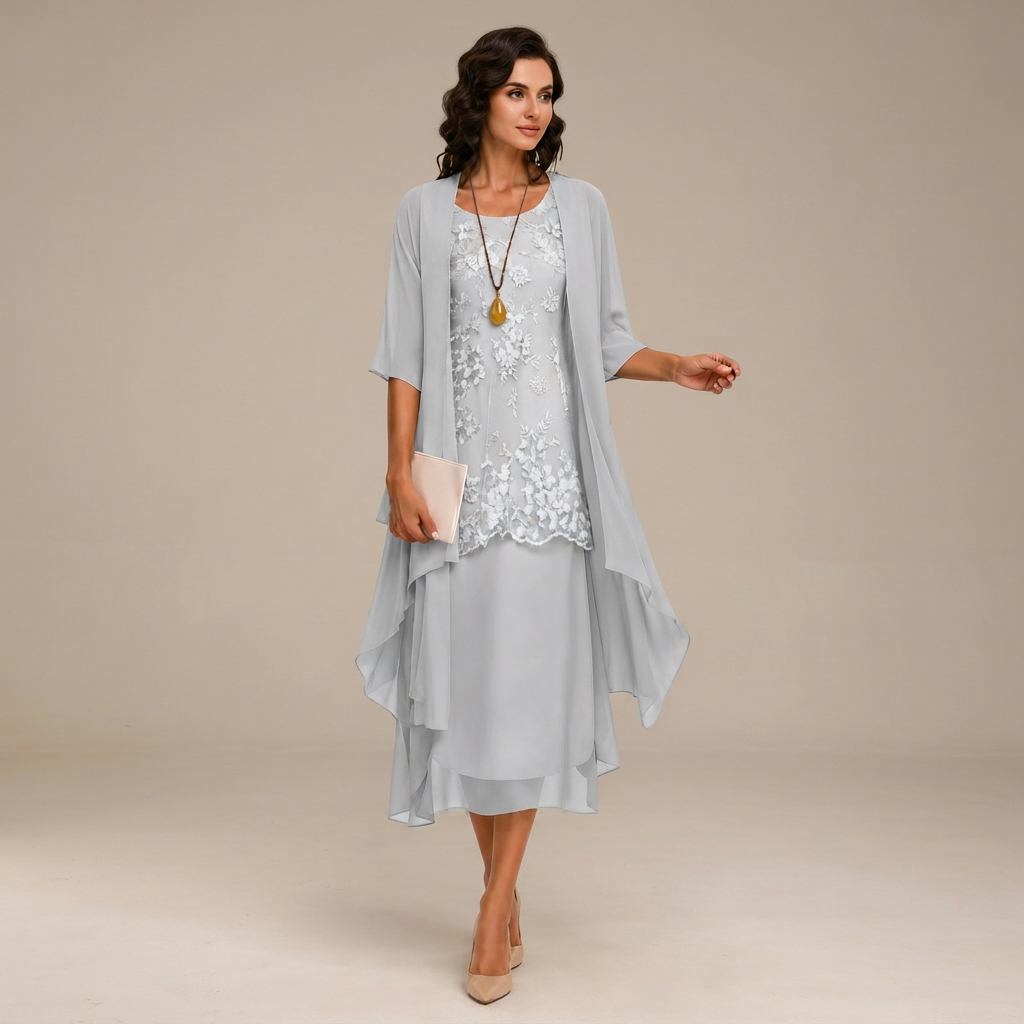 Krystal - Elegantes Midikleid im Zweiteiler-Stil