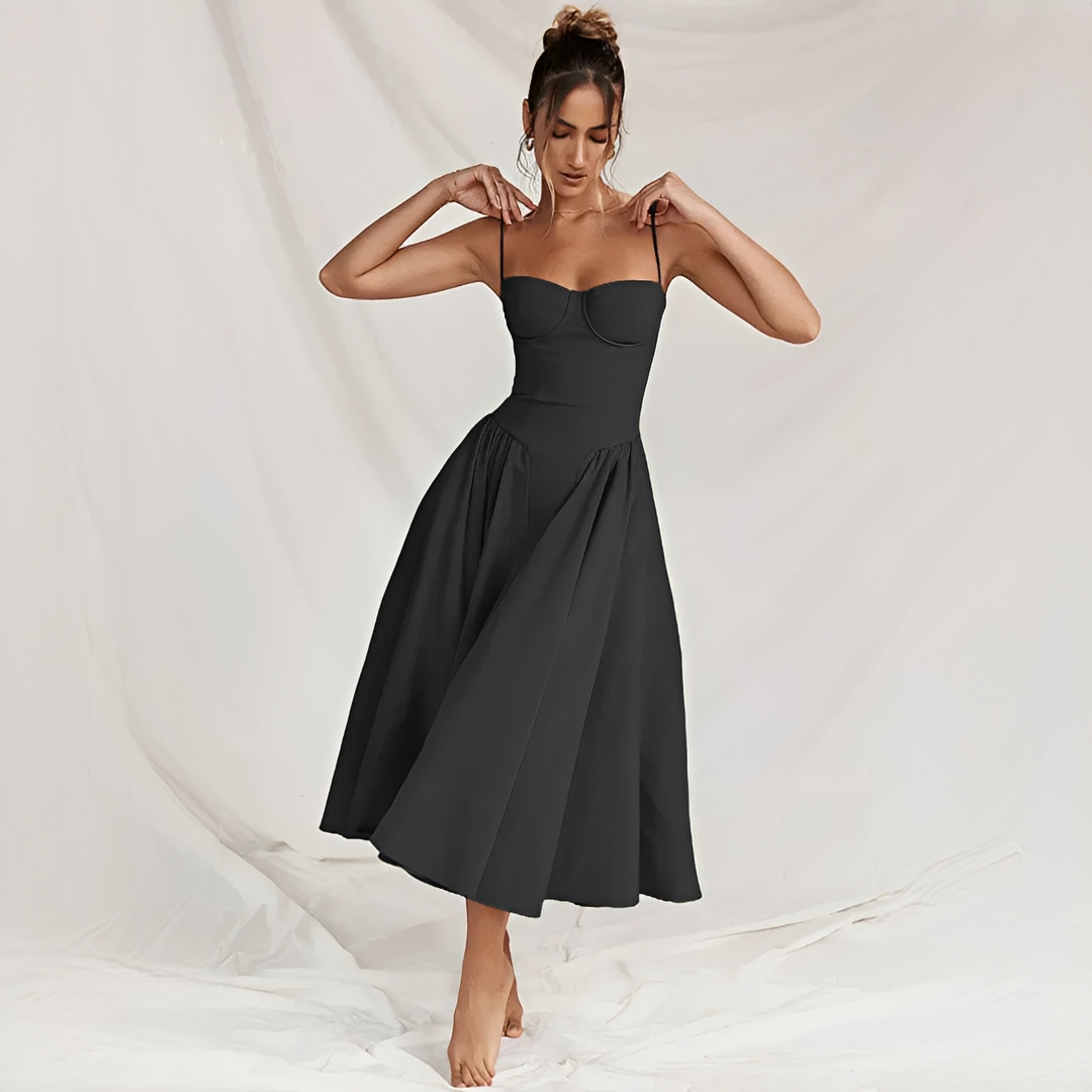 Michaela - Elegantes und stilvolles Kleid in Midi-Länge