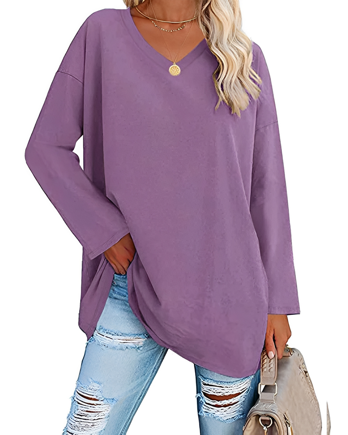 Kendra - Elegantes V-Neck-Shirt mit entspannter Passform