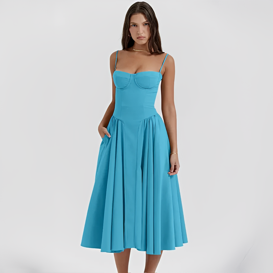 Michaela - Elegantes und stilvolles Kleid in Midi-Länge
