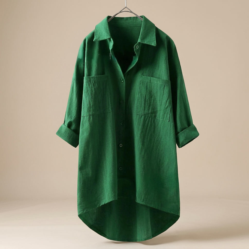 Jacient - Locker geschnittenes Button-Down-Oberteil