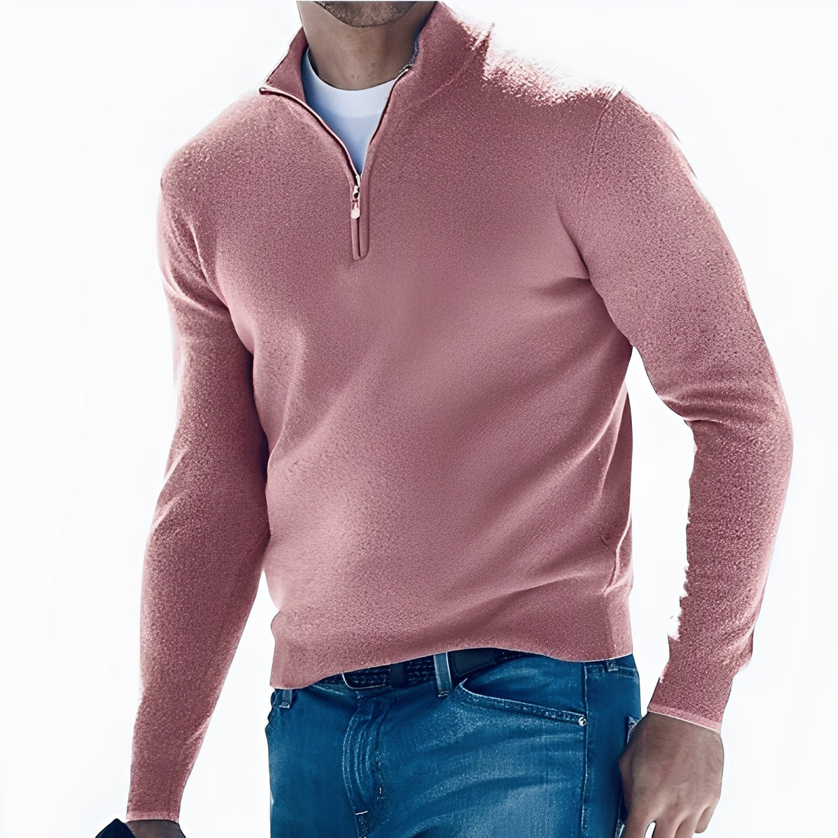 Ralph - Angenehmer Pullover mit halbem Reißverschluss