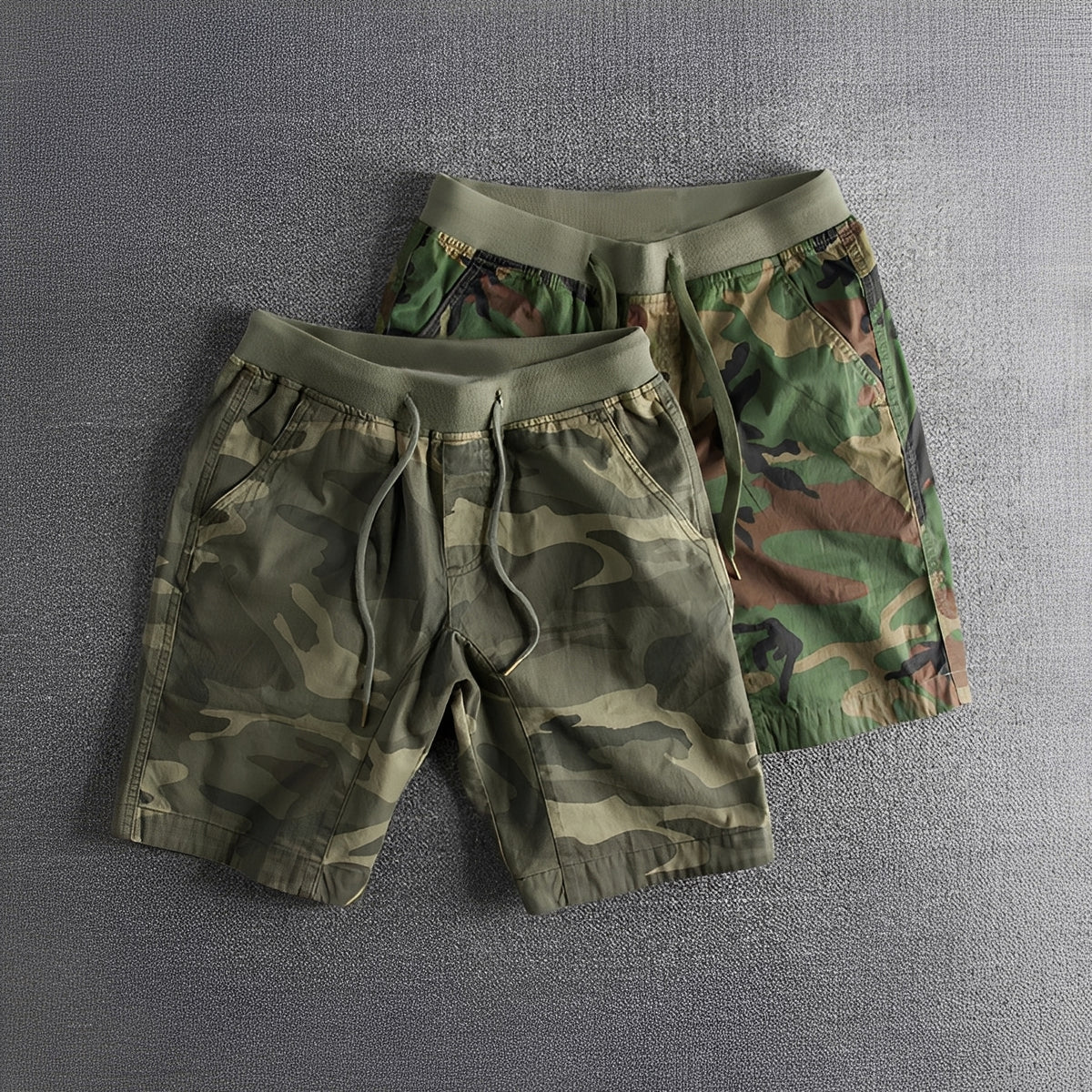 Bryan - Taktische Camouflage-Shorts mit Stretch-Bund für Herren