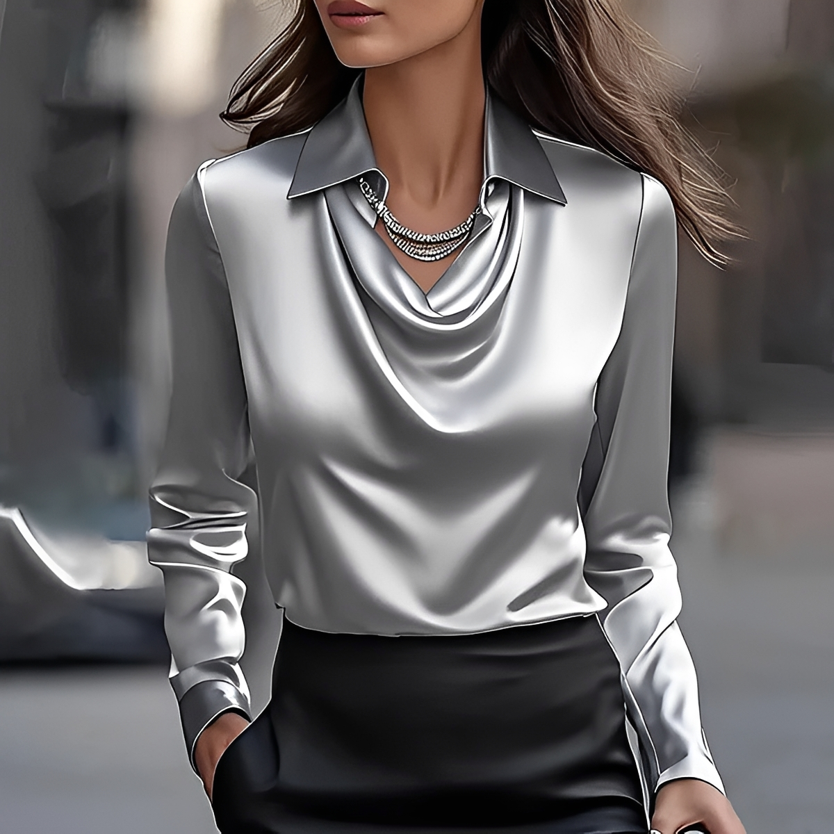 Chiara - Modische Bluse mit langen Ärmeln